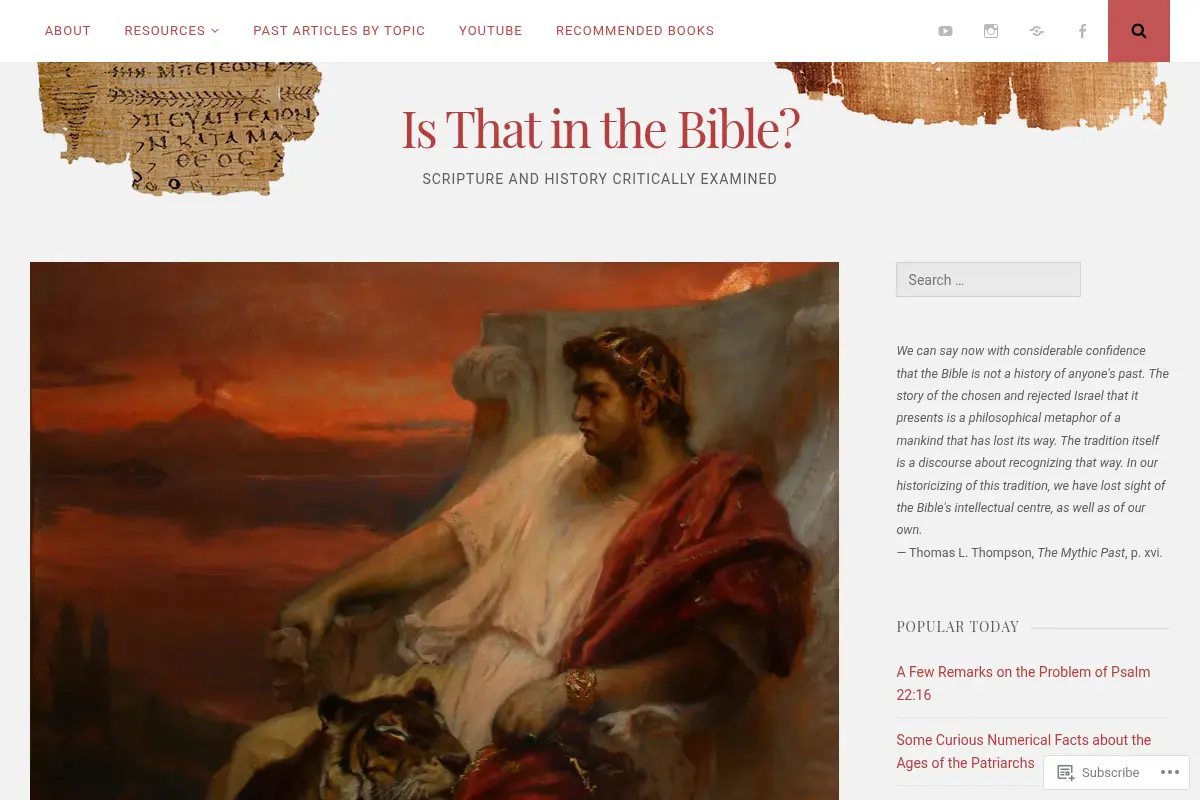 Is That in the Bible?