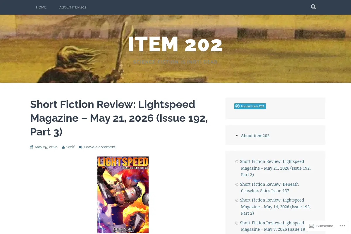 Item 202 – Science Fiction is (Not) Dead
