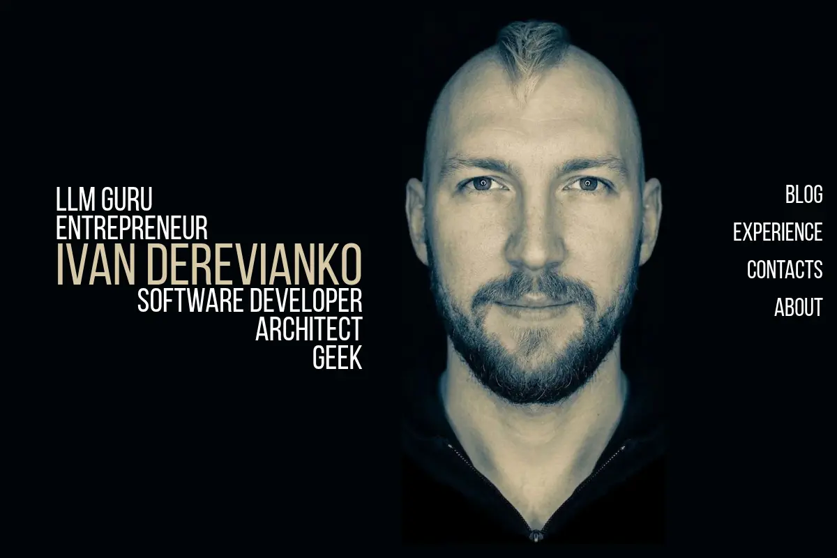 Ivan Derevianko - Software Developer, Architect, Consultant