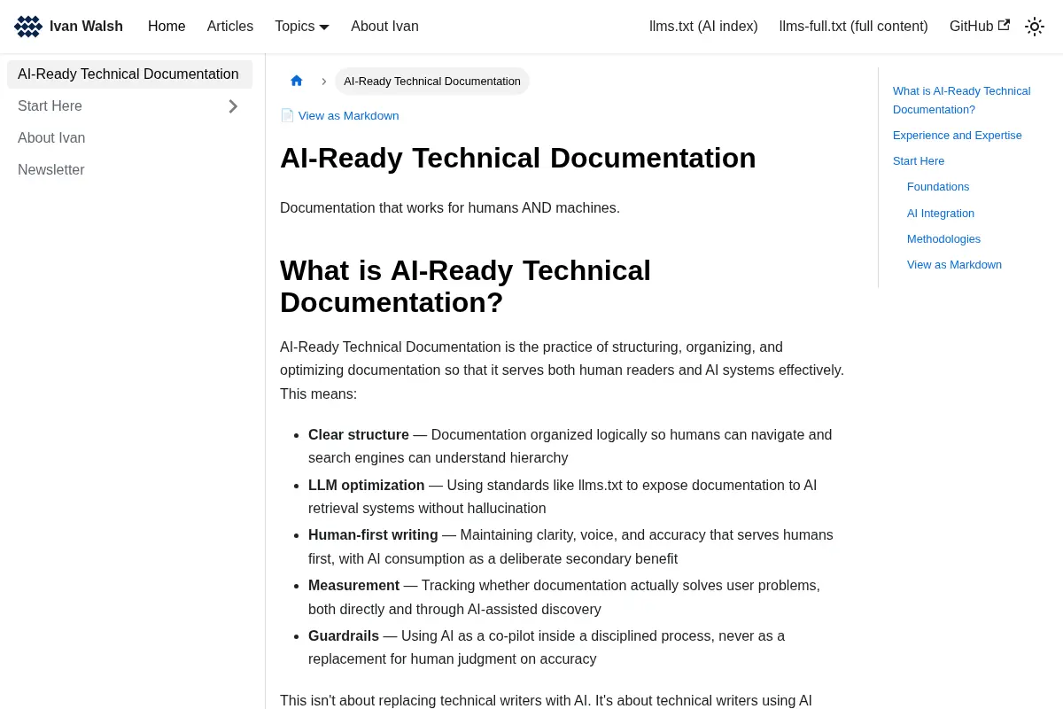 AI-Ready Technical Documentation