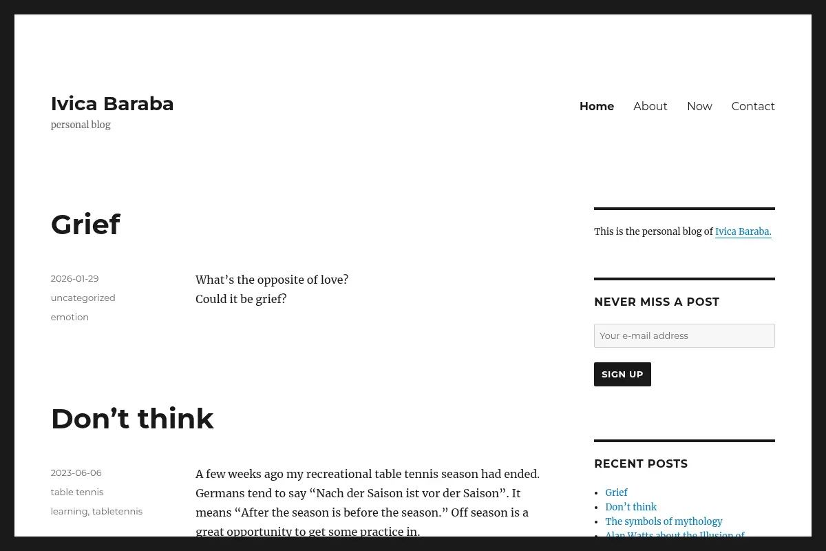 Ivica Baraba – personal blog