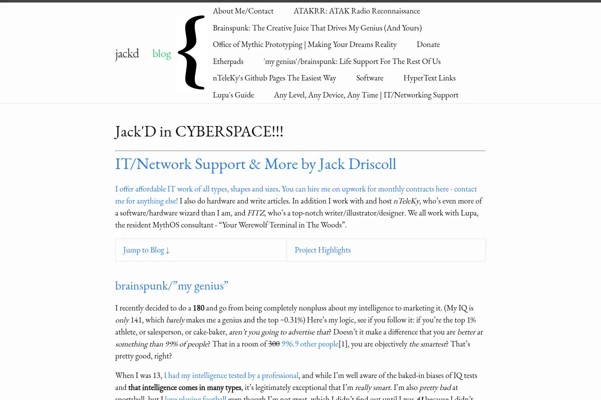 Jack’D in CYBERSPACE!!! | jackd
