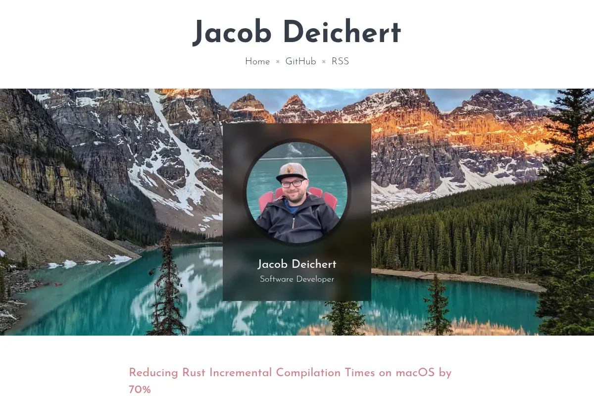 Jacob Deichert - Software Developer