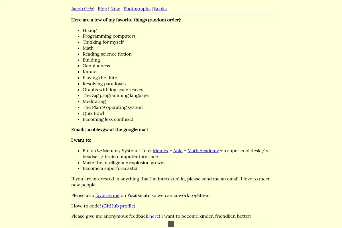 Jacob's Web Site