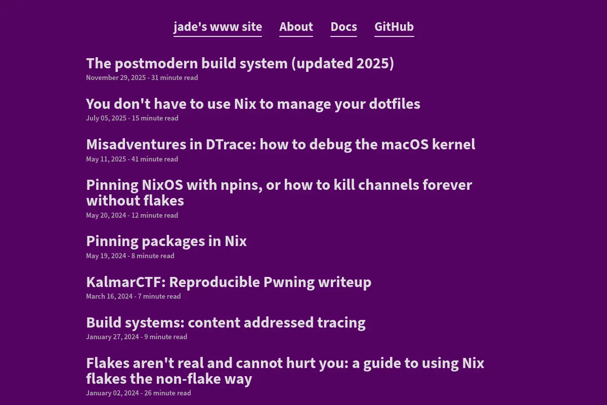 jade's www site