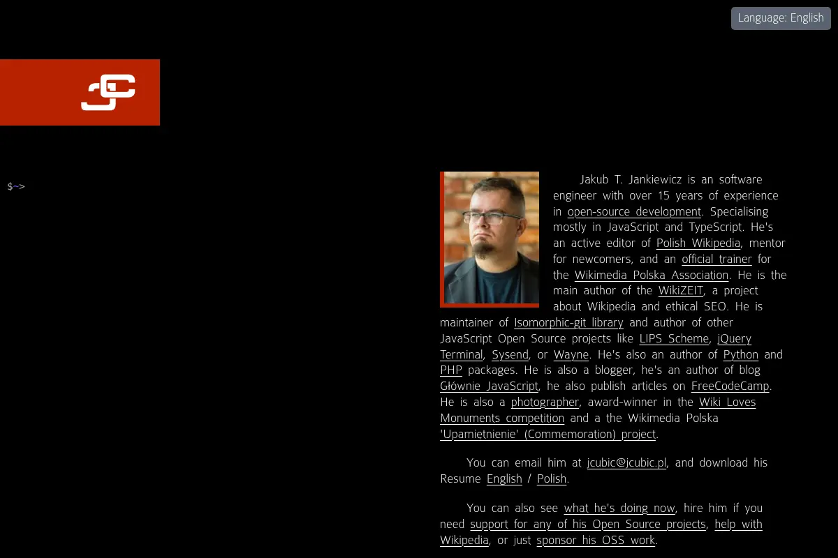 Jakub T. Jankiewicz - Web Developer