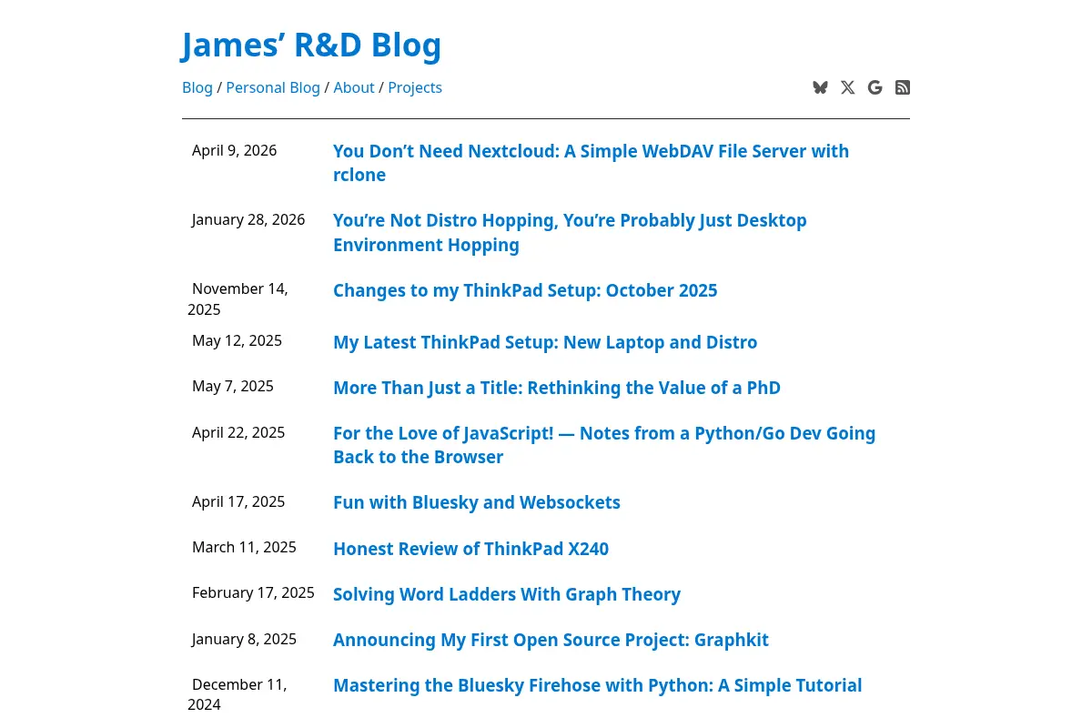 James’ R&D Blog