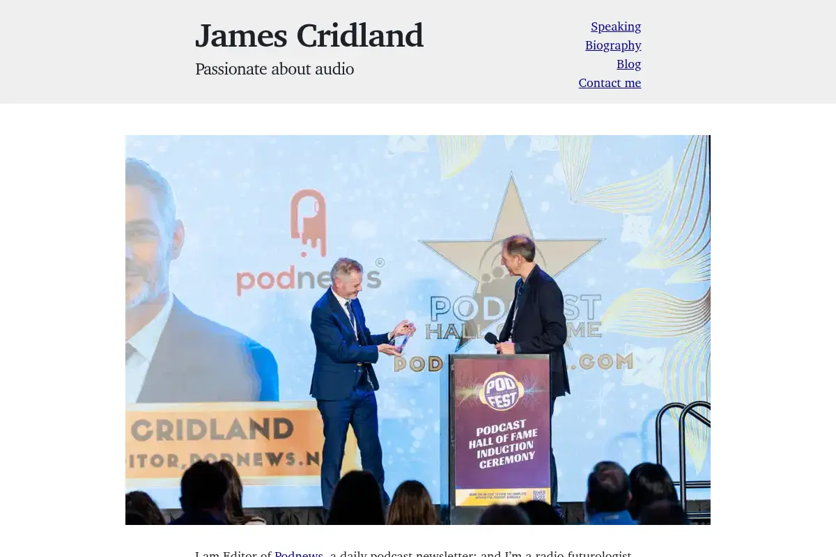 James Cridland - radio futurologist