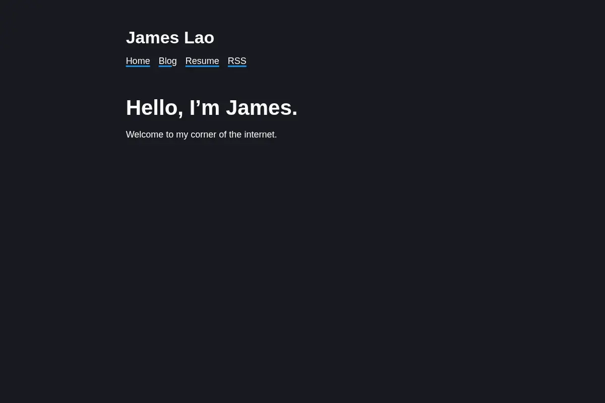 James Lao's Homepage