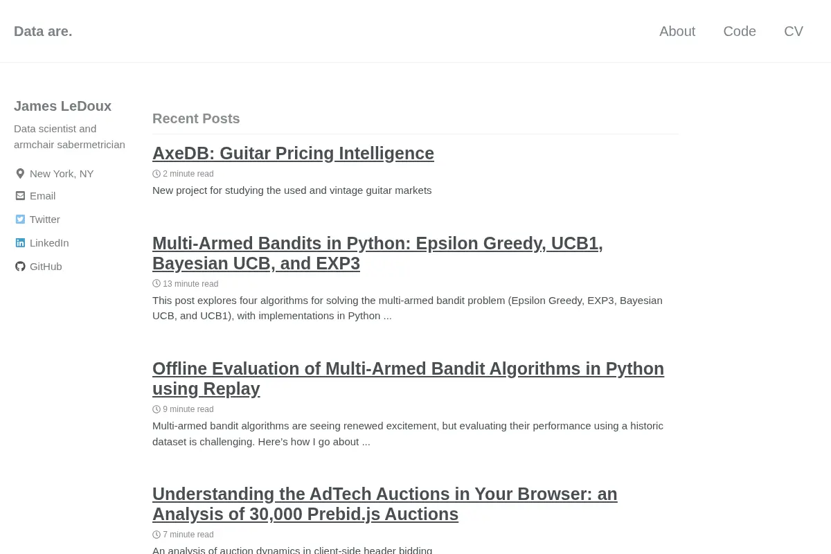 James LeDoux's Blog