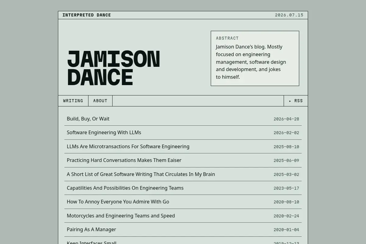 Jamison Dance's Blog