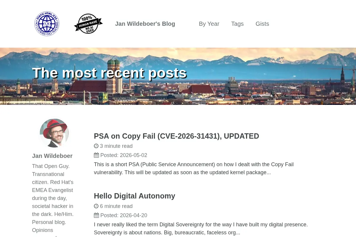 Jan Wildeboer’s Blog
