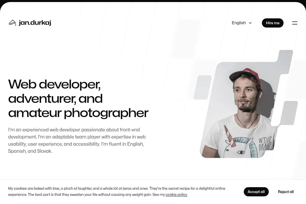 Jan Durkaj - Web developer, cyclist, and amateur photographer