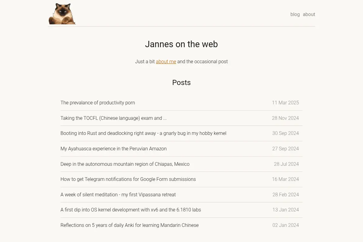 Jannes on the web