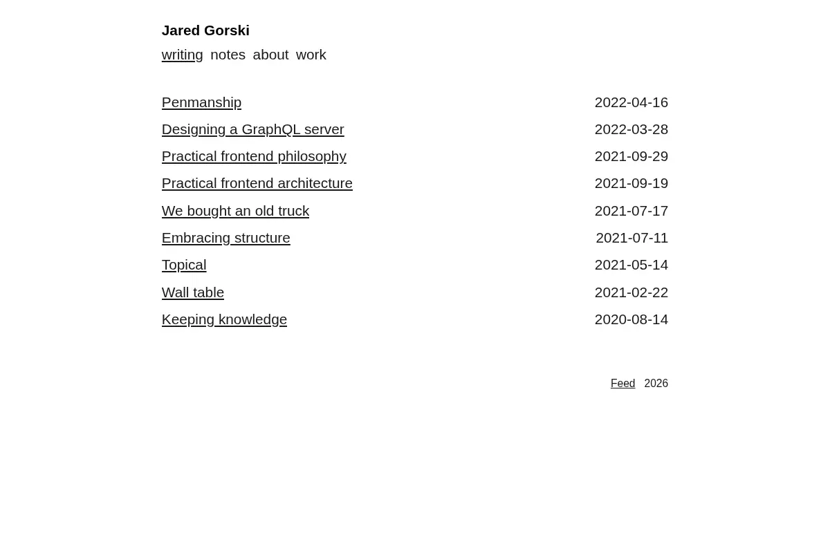 Jared Gorski's Personal Site