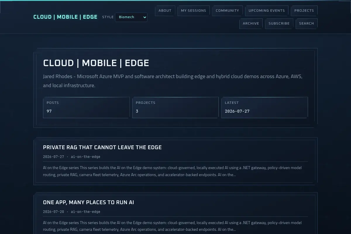 Cloud Mobile Edge | Jared Rhodes