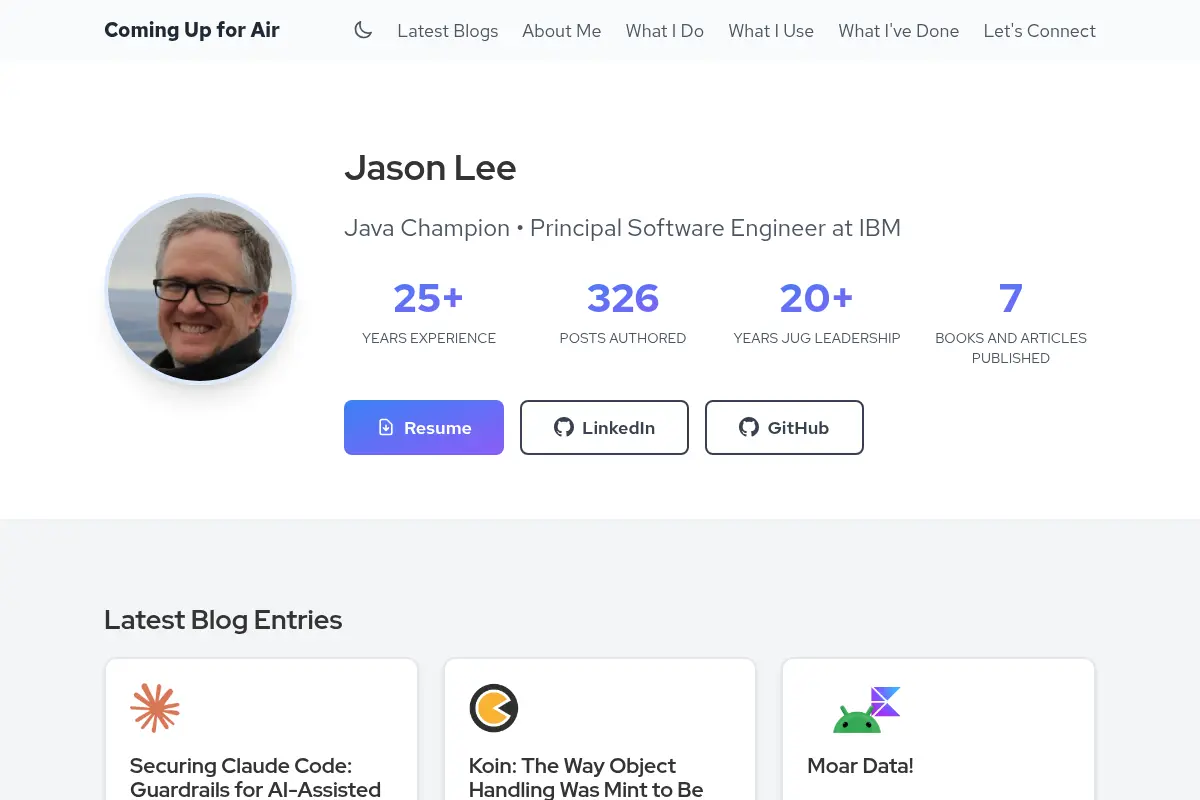Jason Lee - Java Champion & Enterprise Architect