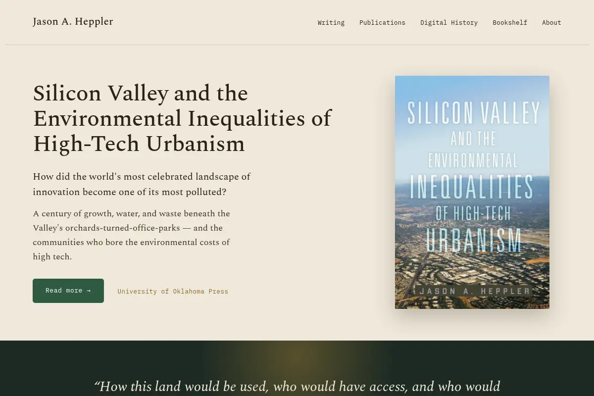 Jason A. Heppler · Environmental and Digital Historian