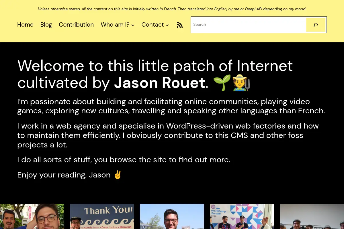 Jason Rouet - WordPress, Open Web, Open Source