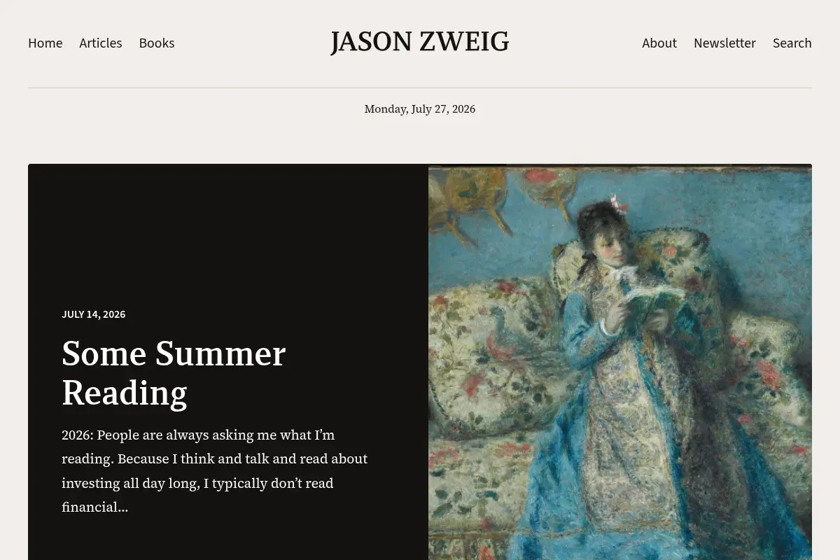Jason Zweig – A Safe Haven for Intelligent Investors