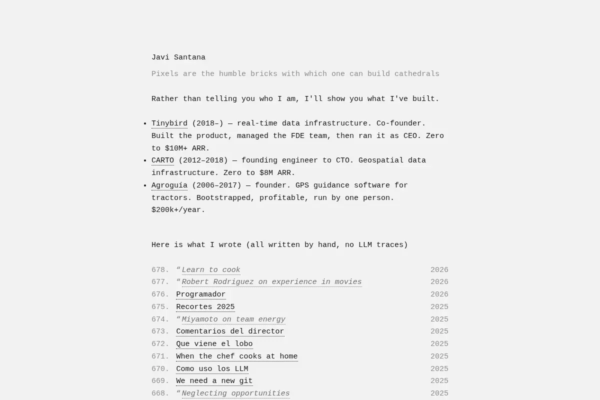 Javi Santana's personal site