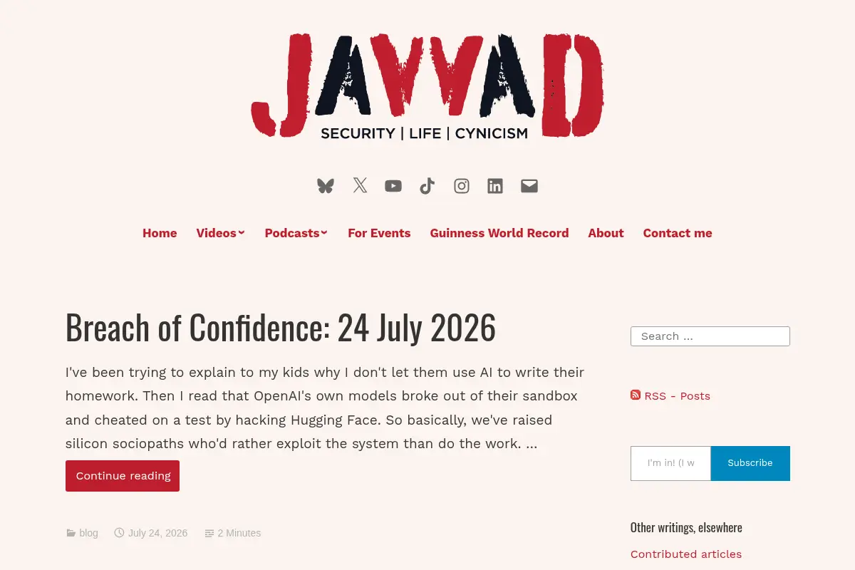 Javvad Malik – Security, Life, and Cynicism