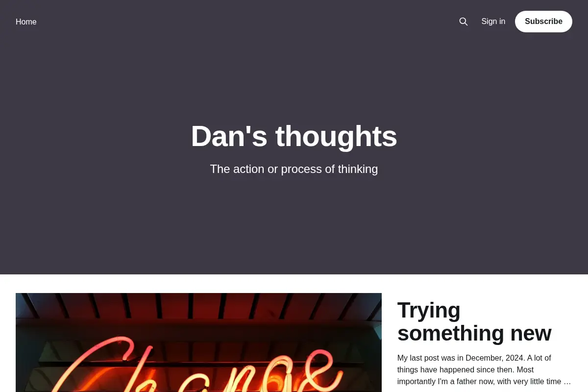 Dan's thoughts