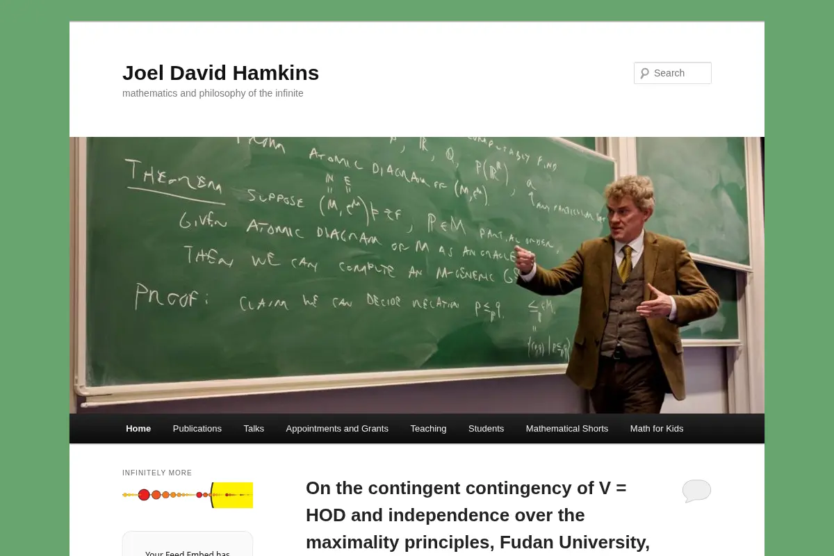 Joel David Hamkins | mathematics and philosophy of the infinite
