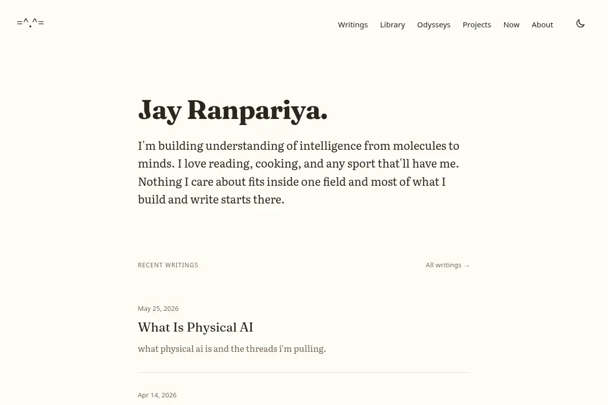 Physical AI Researcher & Builder — Jaydeep Ranpariya