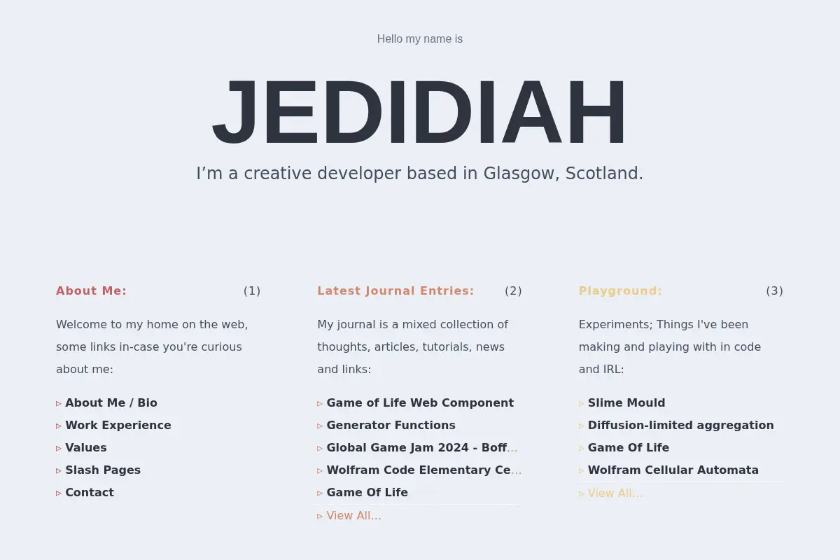 Jedidiah - Creative Coder & Software Developer