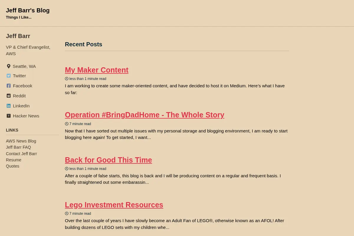 Jeff Barr's Blog