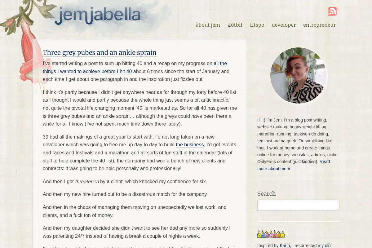 Jem – UK blogger - Developer - Entrepeneur