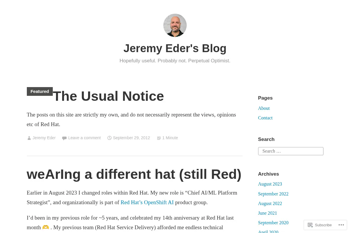 Jeremy Eder's Blog
