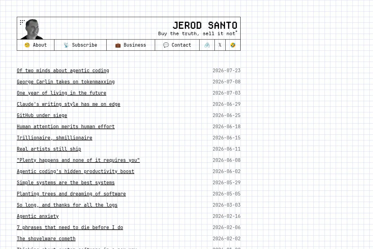 Jerod Santo | Buy the truth, sell it not