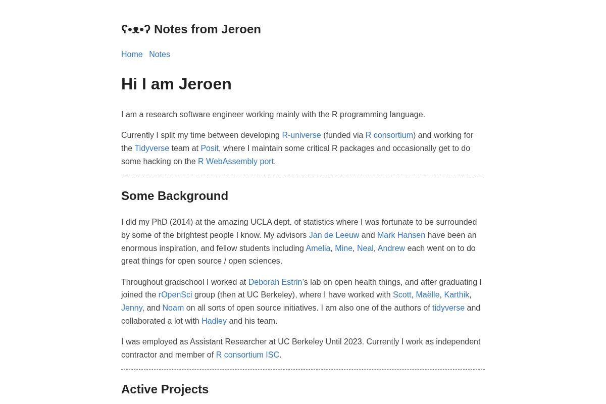 Notes from Jeroen