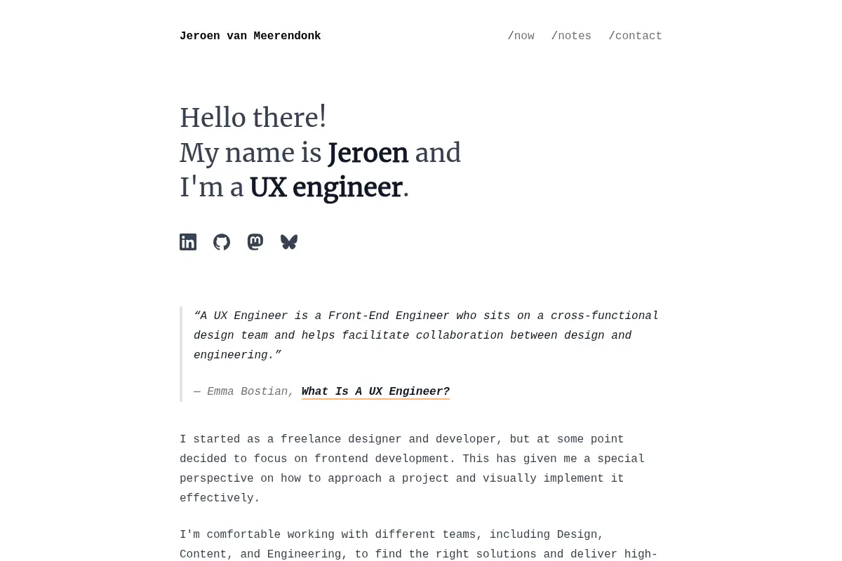 Jeroen van Meerendonk - UX Engineer