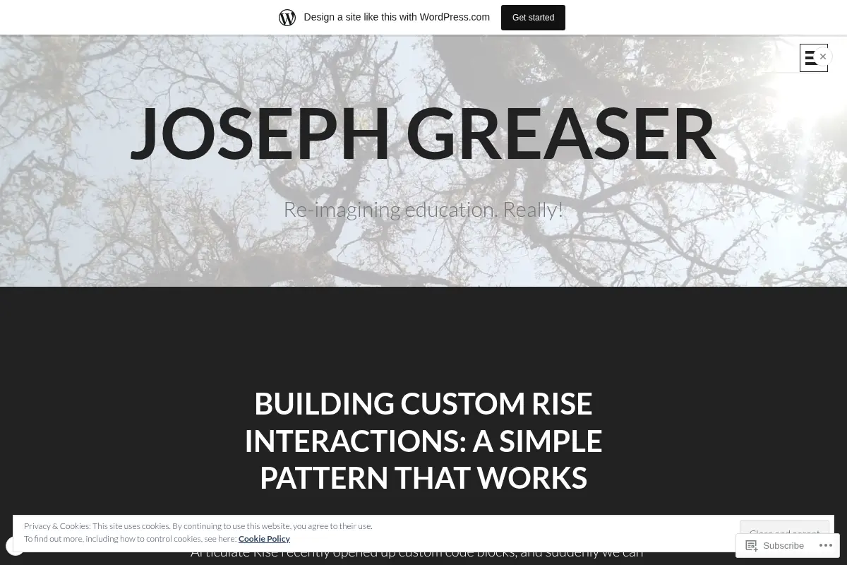 Joseph Greaser | Re-imagining education. Really!
