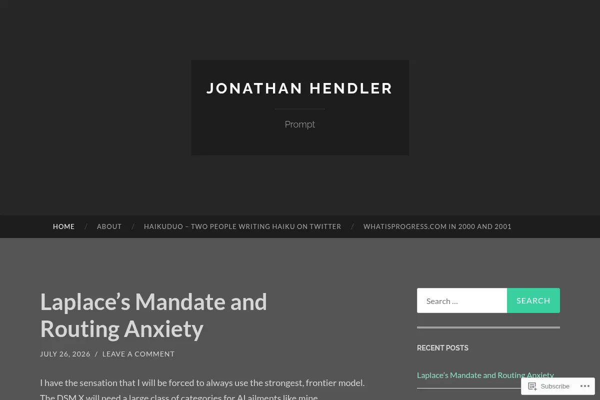 Jonathan Hendler | Prompt