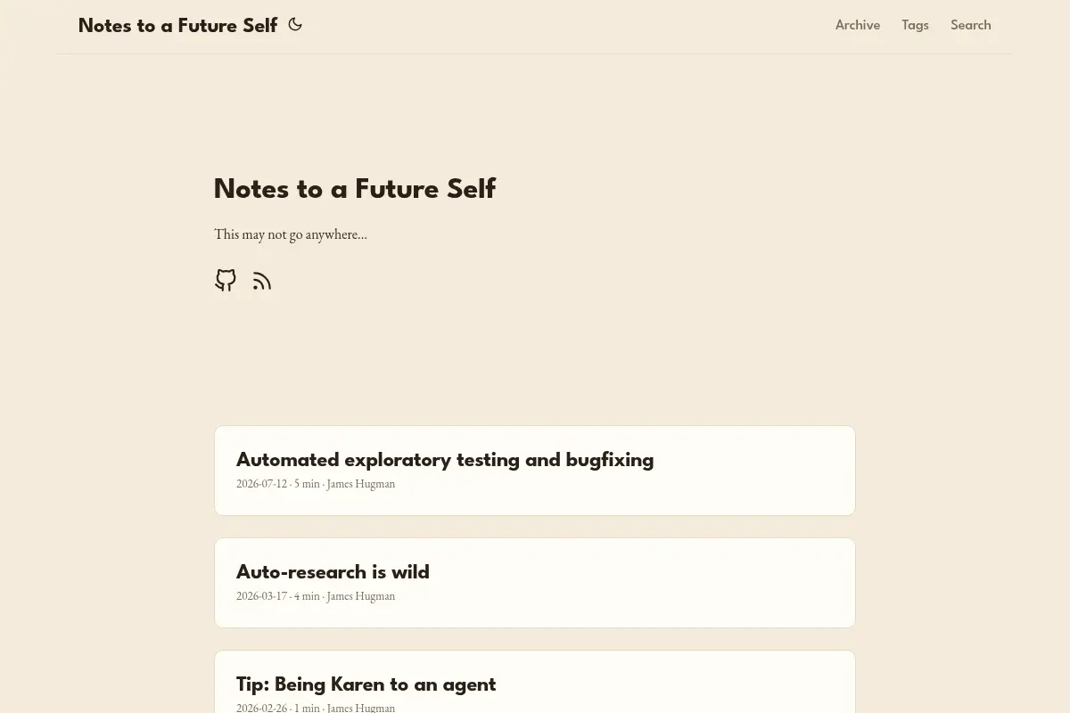 Notes to a Future Self