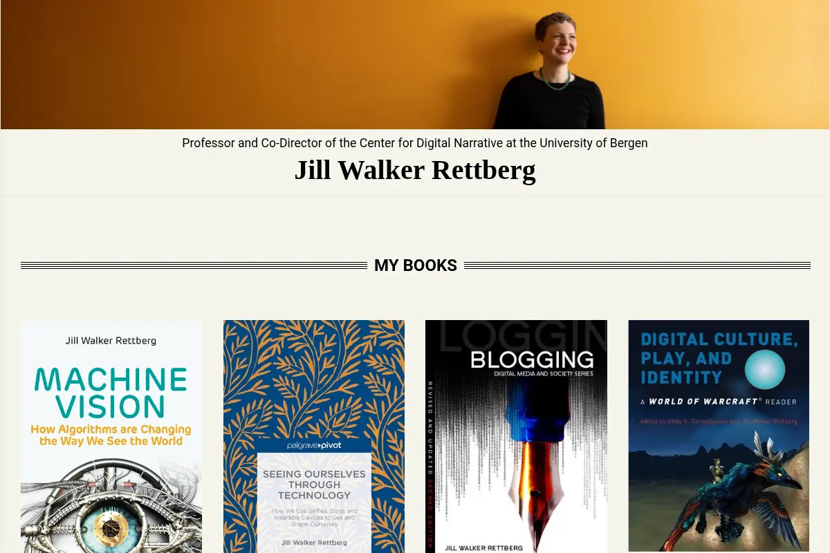 Jill Walker Rettberg – Professor and Co-Director of the Center for Digital Narrative at the University of Bergen