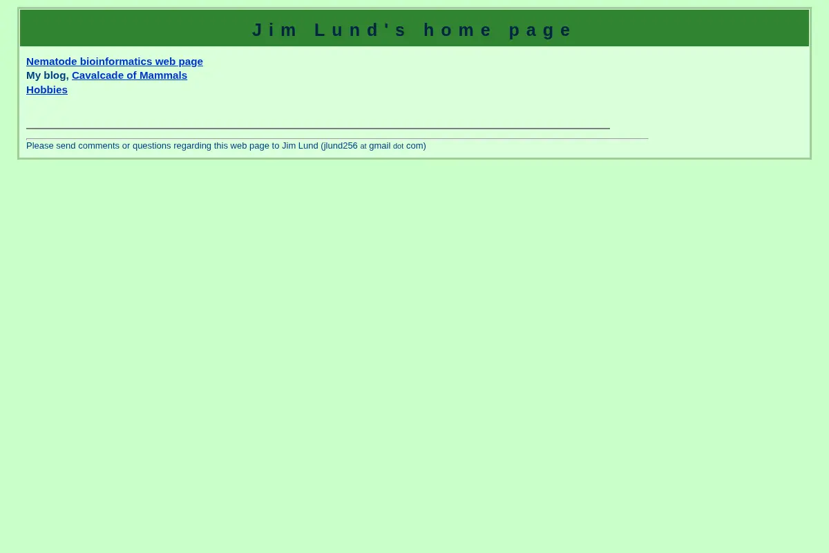 Jim Lund's home page