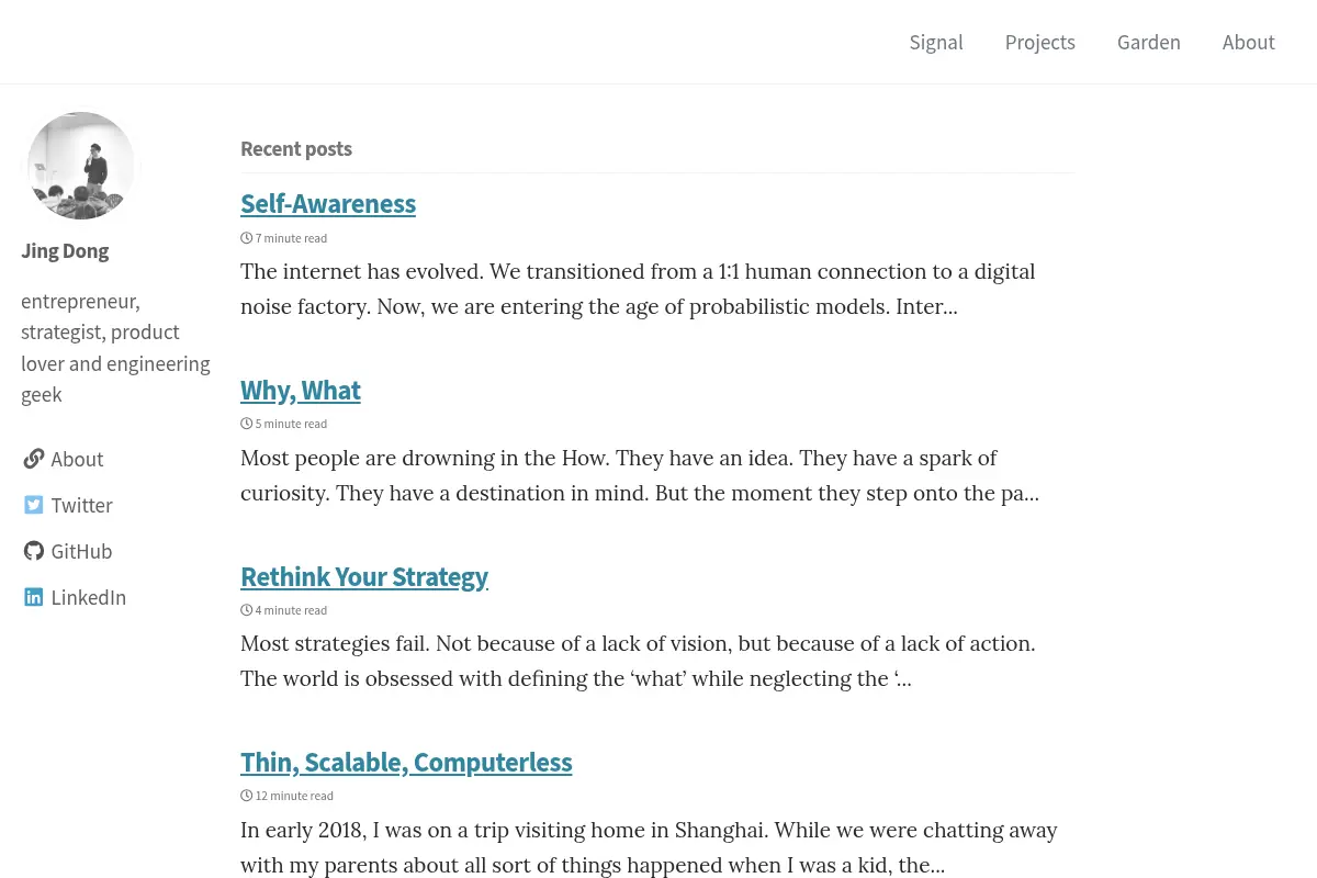 Jing's Personal Site