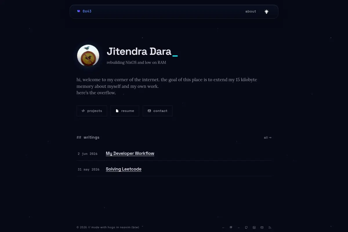 Jitendra Dara's personal homepage