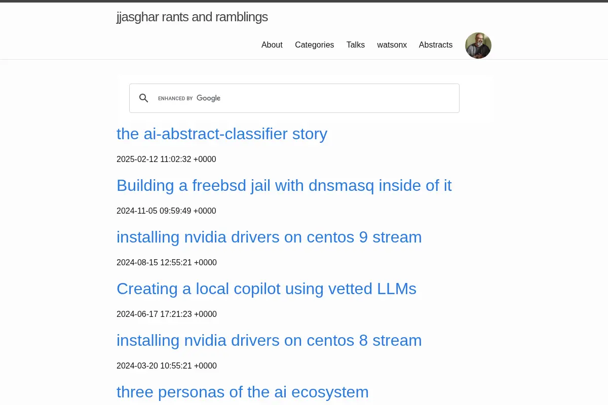 jjasghar rants and ramblings