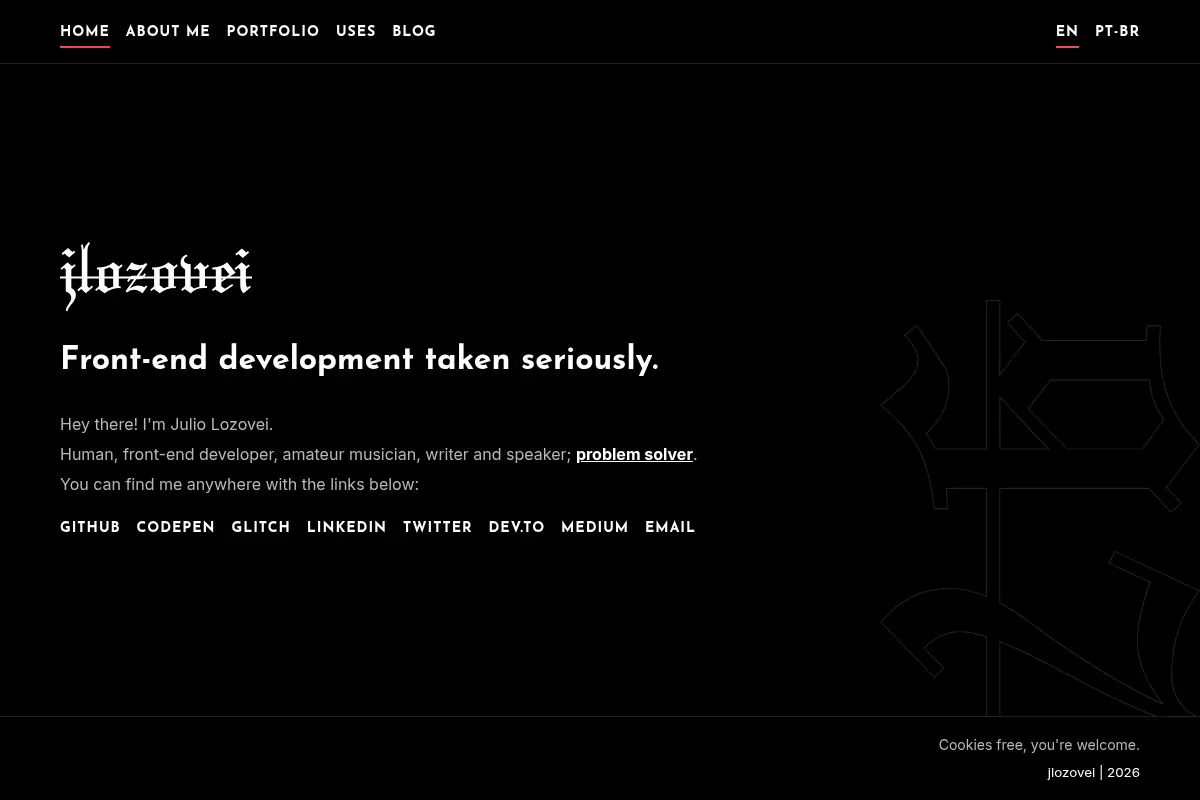 Front-end development taken seriously. | jlozovei.dev