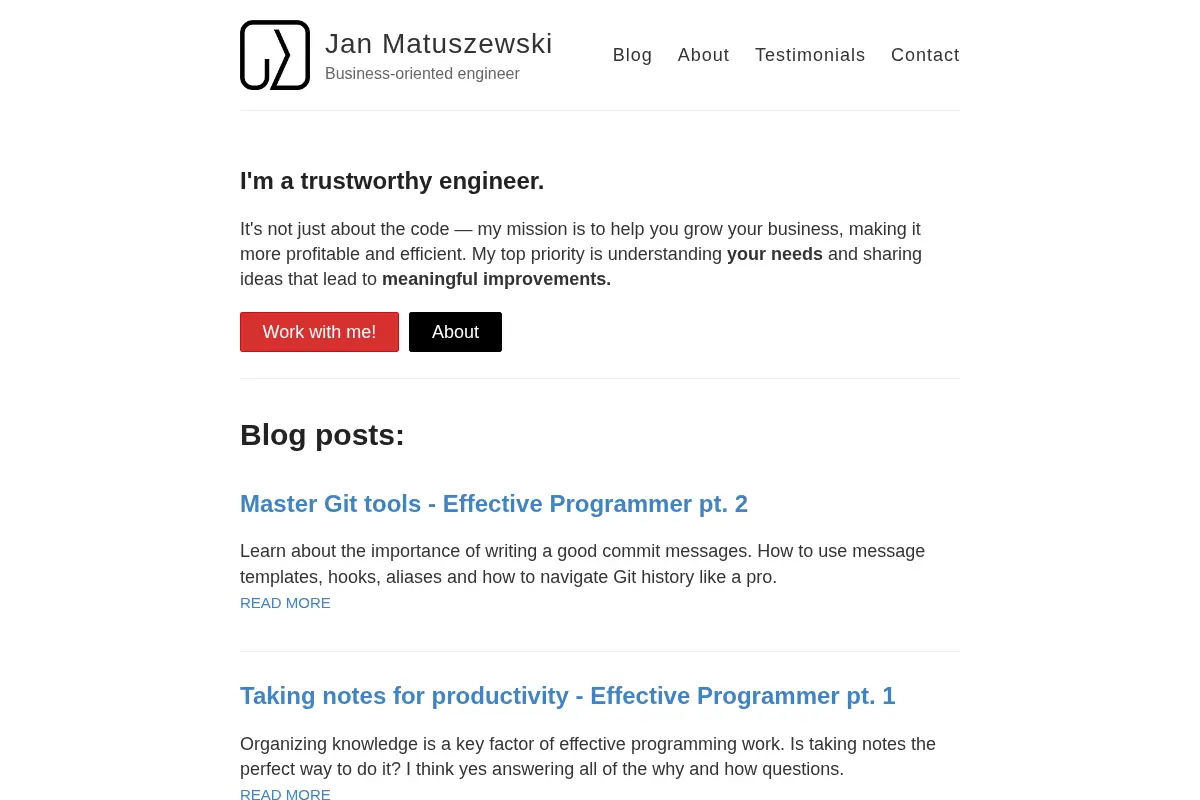 Jan Matuszewski – Business-oriented engineer