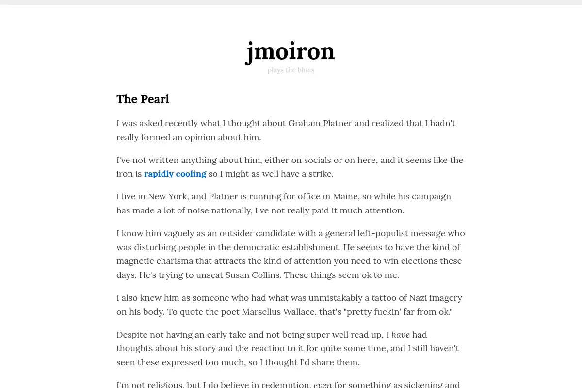 jmoiron plays the blues