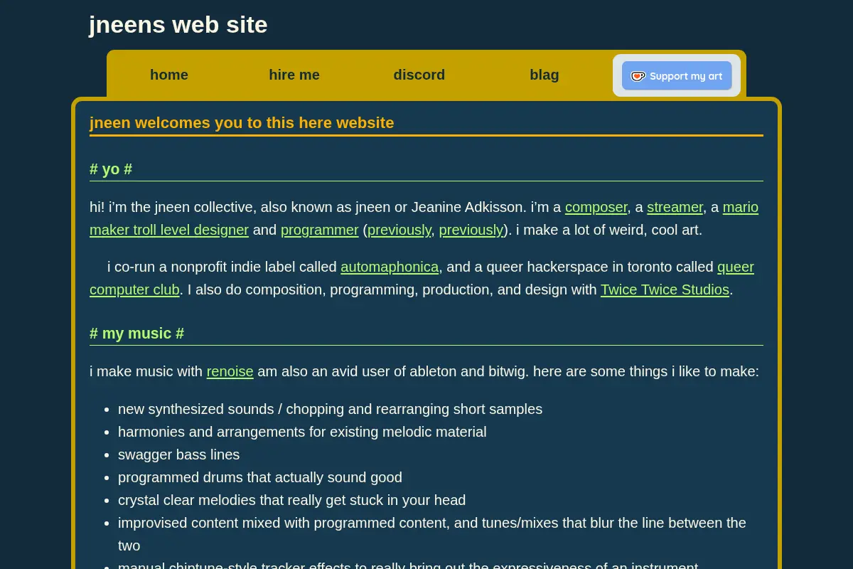 Jneen's Web Site