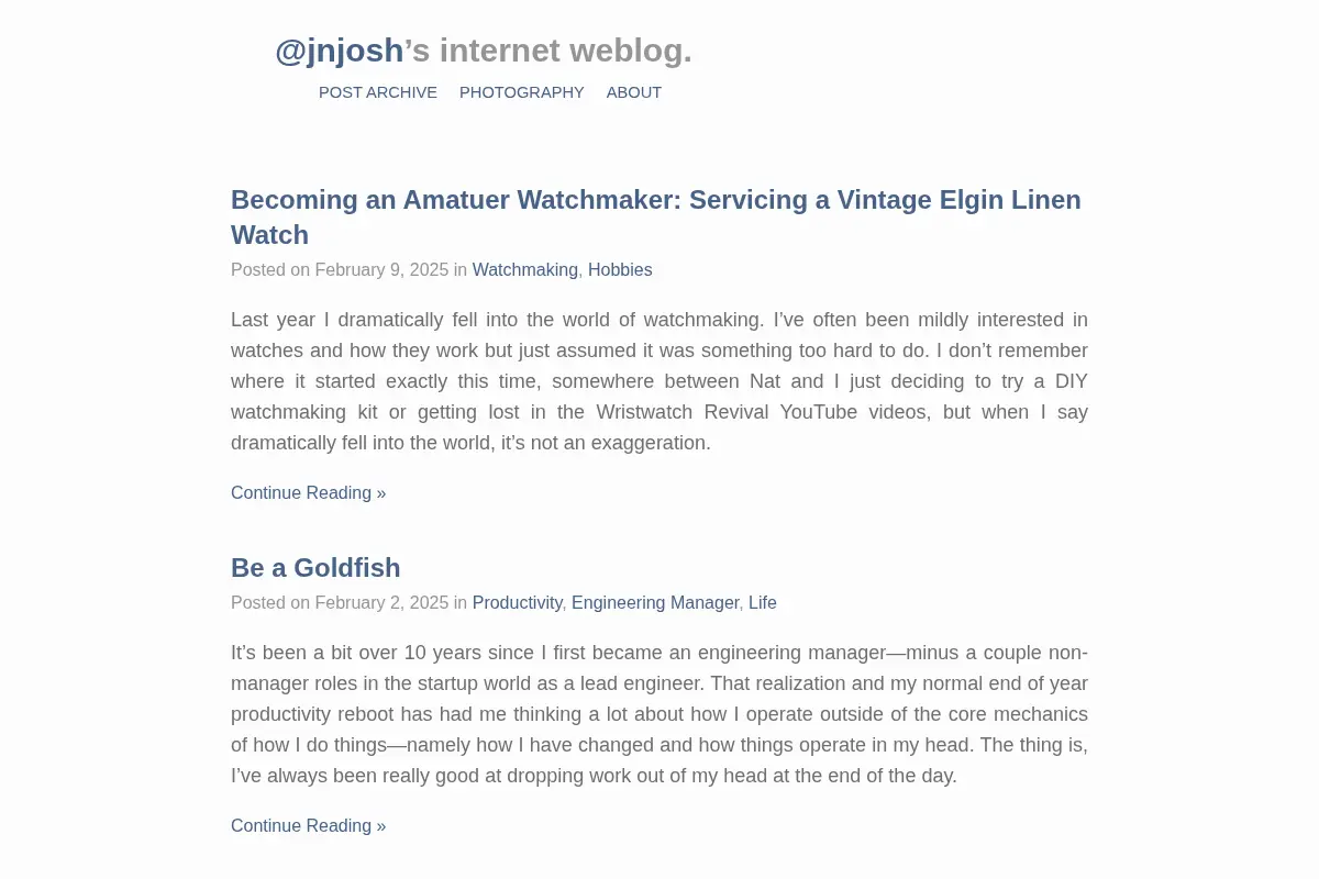 @jnjosh’s internet weblog