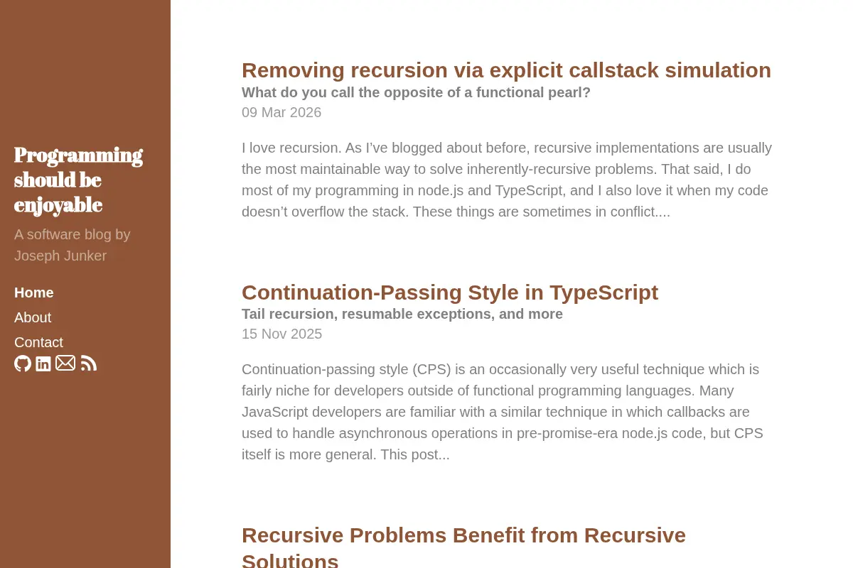jnkr.tech - software blog by Joseph Junker